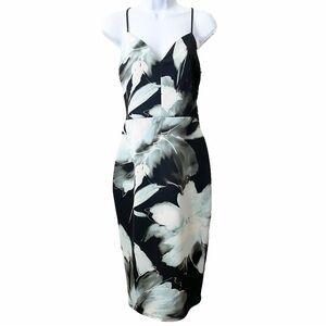 ASOS Cami Front Spaghetti Strap Below Knee Floral Slip Dress